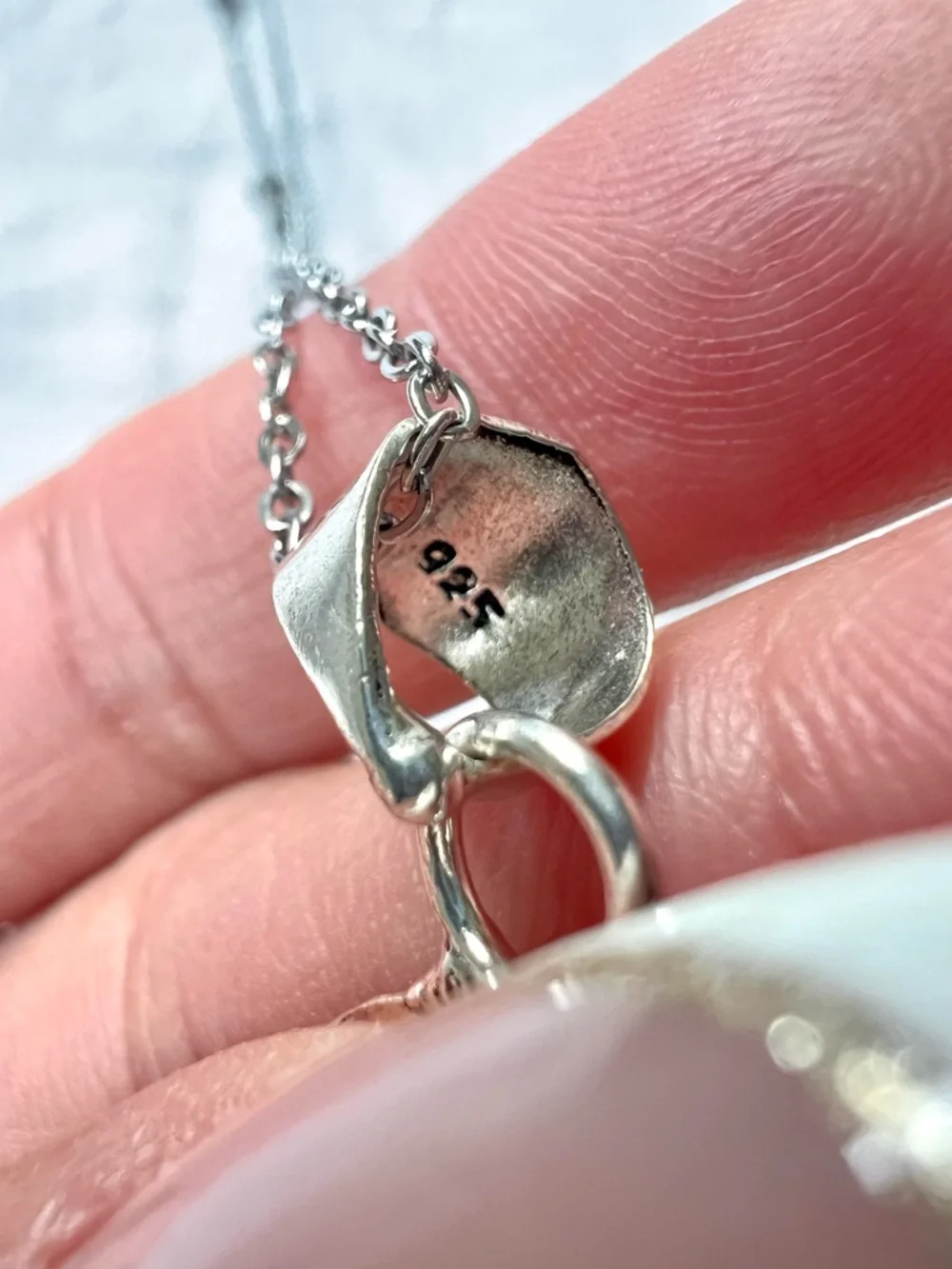 925 Sea Mist Caribbean Larimar Pendant Necklace